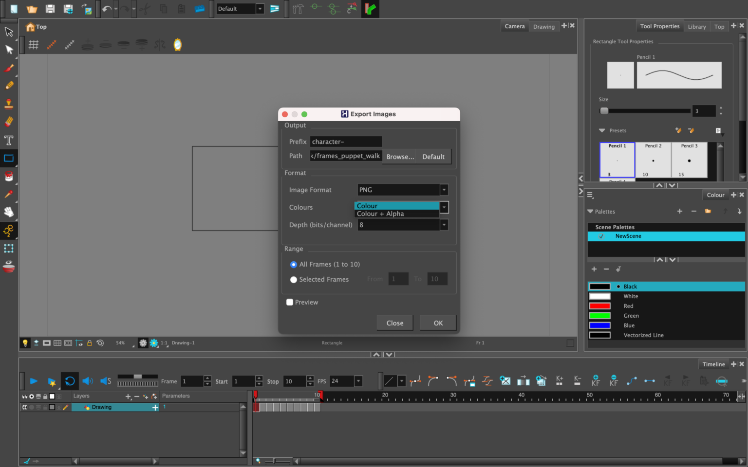 HOW TO EXPORT image sequence, video & gif files WITH TRANSPARENT BACKGROUND in Toon Boom Harmony